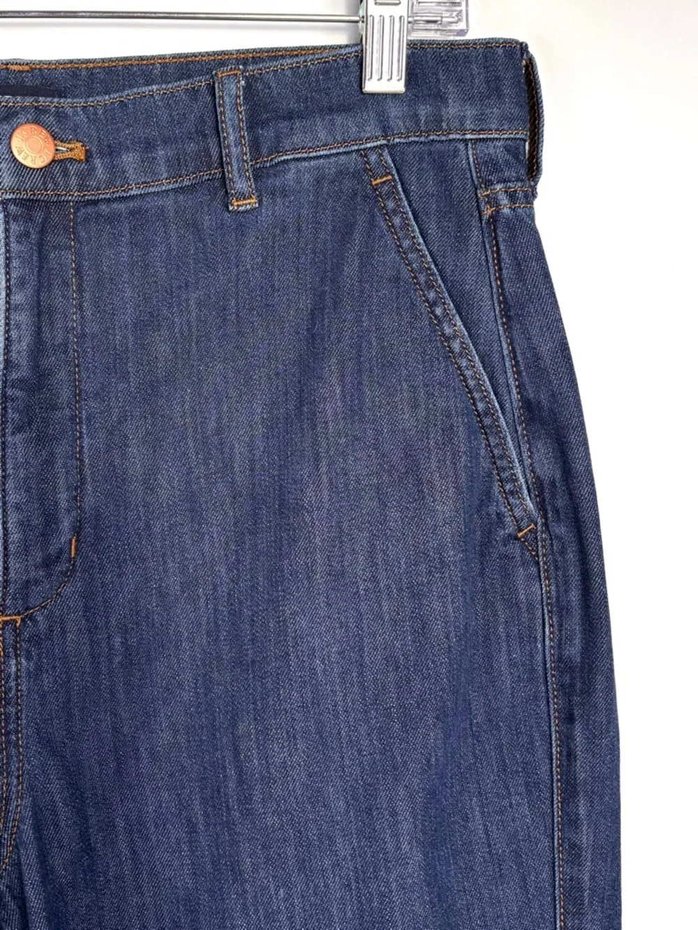 J. Crew Wide-Leg Denim Trouser Jeans BL905 Coastal Navy Size 29 - Picture 6 of 11